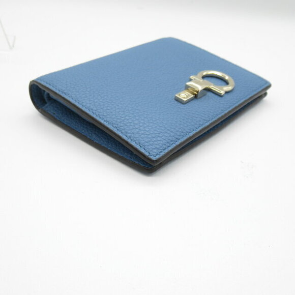 Salvatore Ferragamo Calfskin Bifold Wallet Blue - Picture 3 of 8